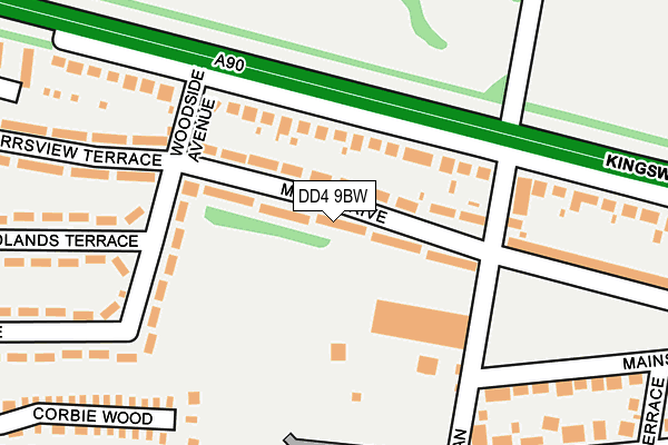 DD4 9BW map - OS OpenMap – Local (Ordnance Survey)