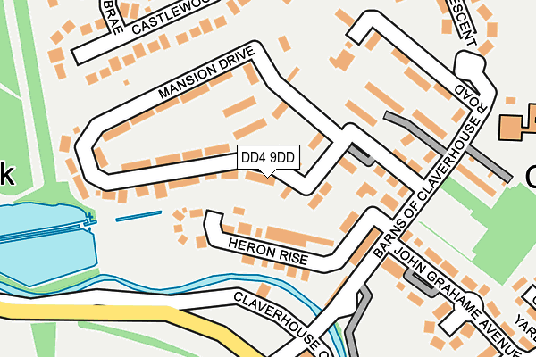 DD4 9DD map - OS OpenMap – Local (Ordnance Survey)