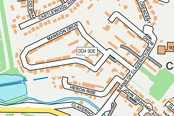 DD4 9DE map - OS OpenMap – Local (Ordnance Survey)