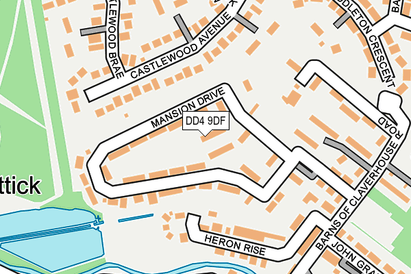 DD4 9DF map - OS OpenMap – Local (Ordnance Survey)