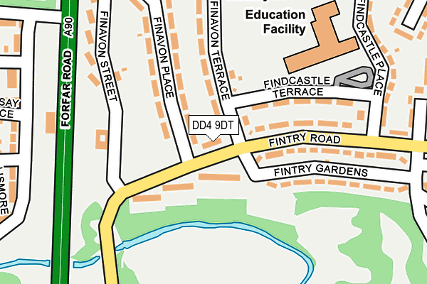 DD4 9DT map - OS OpenMap – Local (Ordnance Survey)