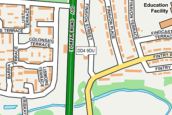 DD4 9DU map - OS OpenMap – Local (Ordnance Survey)
