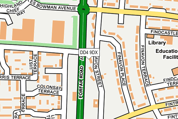 DD4 9DX map - OS OpenMap – Local (Ordnance Survey)