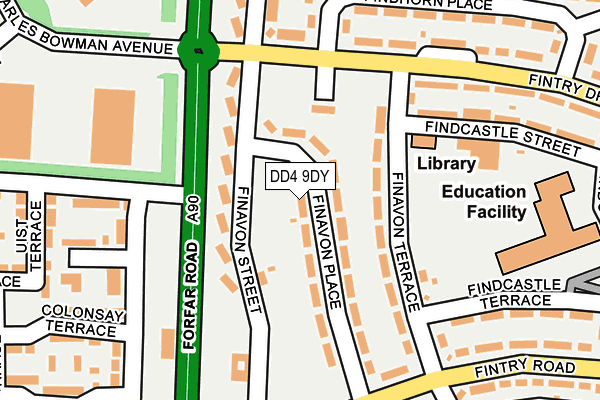 DD4 9DY map - OS OpenMap – Local (Ordnance Survey)