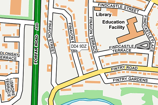 DD4 9DZ map - OS OpenMap – Local (Ordnance Survey)