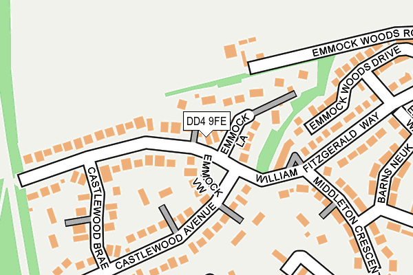 DD4 9FE map - OS OpenMap – Local (Ordnance Survey)