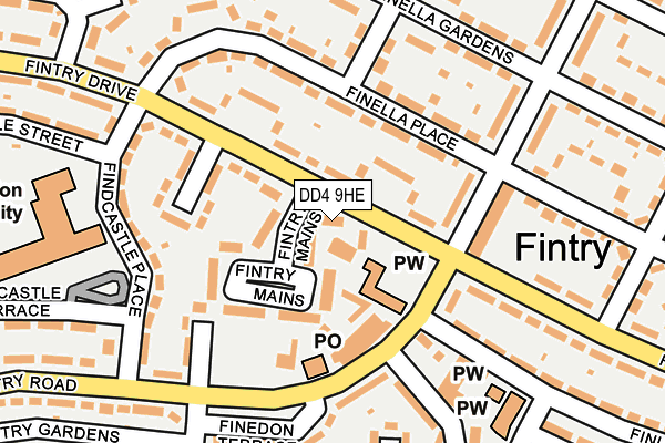 DD4 9HE map - OS OpenMap – Local (Ordnance Survey)