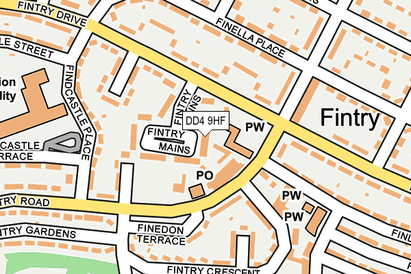 DD4 9HF map - OS OpenMap – Local (Ordnance Survey)