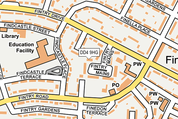 DD4 9HG map - OS OpenMap – Local (Ordnance Survey)