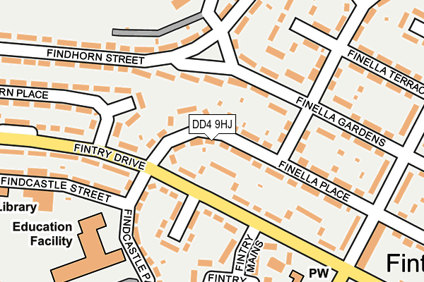 DD4 9HJ map - OS OpenMap – Local (Ordnance Survey)