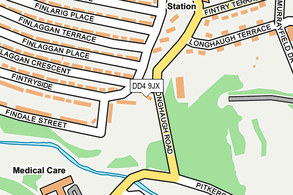 DD4 9JX map - OS OpenMap – Local (Ordnance Survey)