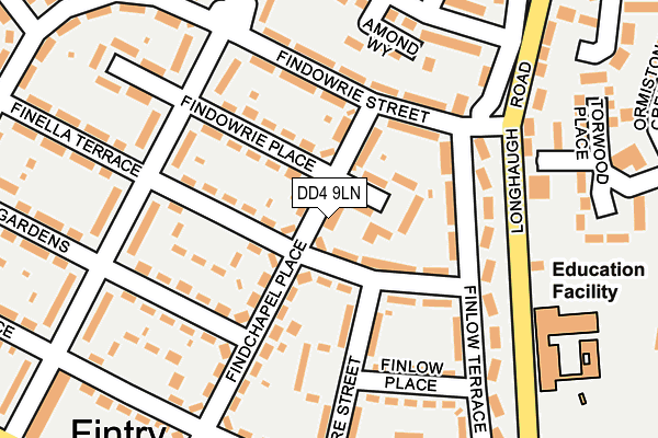 DD4 9LN map - OS OpenMap – Local (Ordnance Survey)