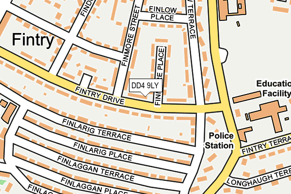 DD4 9LY map - OS OpenMap – Local (Ordnance Survey)