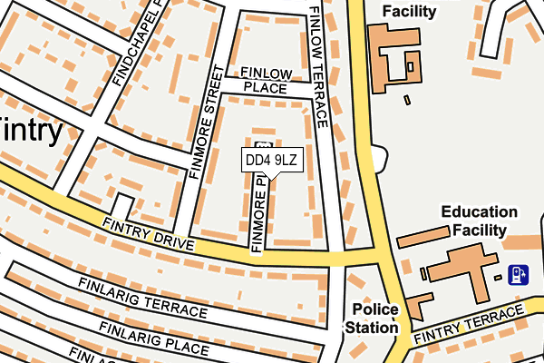 DD4 9LZ map - OS OpenMap – Local (Ordnance Survey)