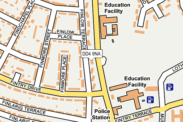 DD4 9NA map - OS OpenMap – Local (Ordnance Survey)