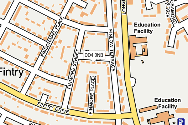 DD4 9NB map - OS OpenMap – Local (Ordnance Survey)