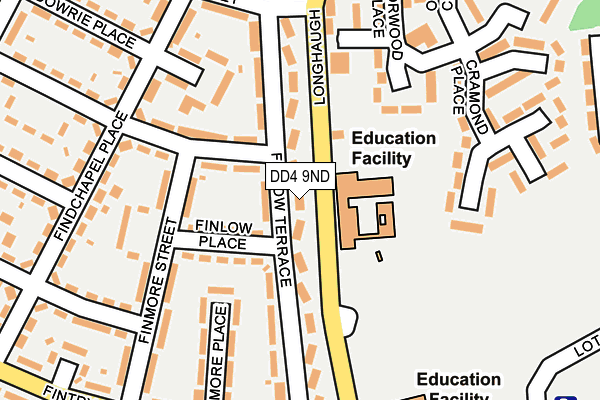 DD4 9ND map - OS OpenMap – Local (Ordnance Survey)
