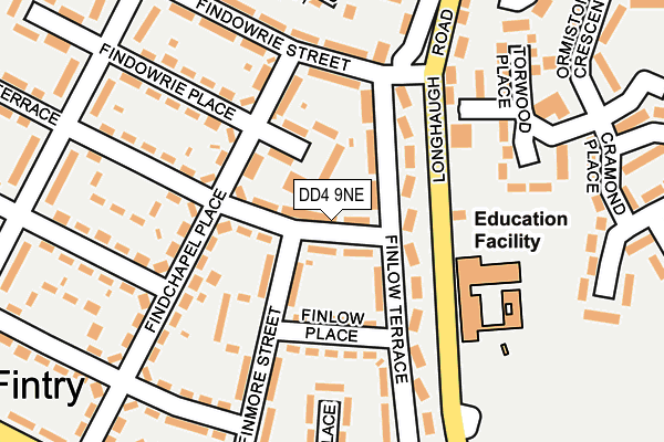 DD4 9NE map - OS OpenMap – Local (Ordnance Survey)