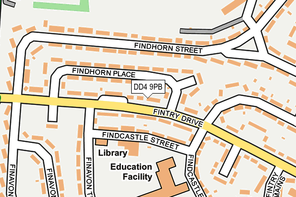 DD4 9PB map - OS OpenMap – Local (Ordnance Survey)