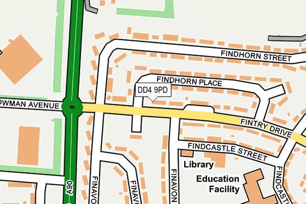 DD4 9PD map - OS OpenMap – Local (Ordnance Survey)