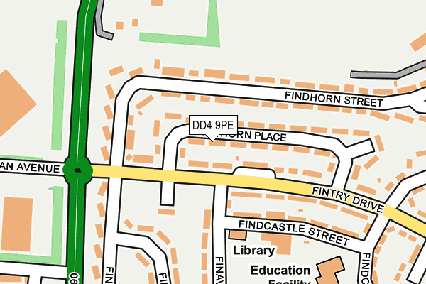 DD4 9PE map - OS OpenMap – Local (Ordnance Survey)