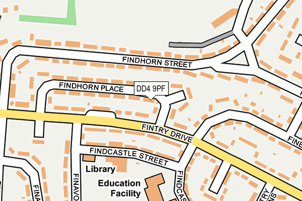 DD4 9PF map - OS OpenMap – Local (Ordnance Survey)