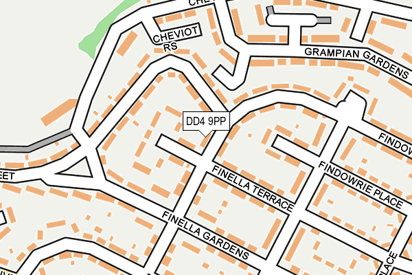 DD4 9PP map - OS OpenMap – Local (Ordnance Survey)