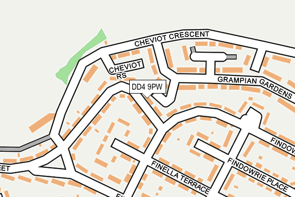 DD4 9PW map - OS OpenMap – Local (Ordnance Survey)