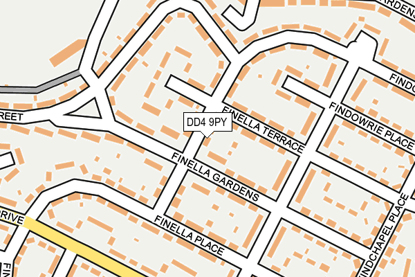 DD4 9PY map - OS OpenMap – Local (Ordnance Survey)