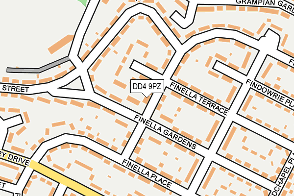 DD4 9PZ map - OS OpenMap – Local (Ordnance Survey)