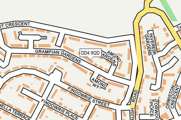 DD4 9QD map - OS OpenMap – Local (Ordnance Survey)