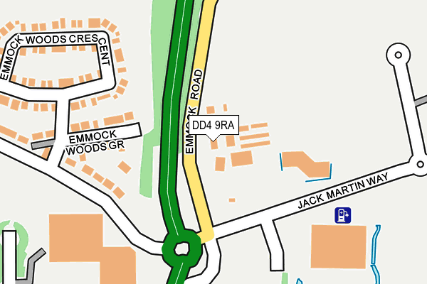 DD4 9RA map - OS OpenMap – Local (Ordnance Survey)
