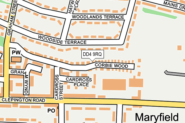 DD4 9RQ map - OS OpenMap – Local (Ordnance Survey)