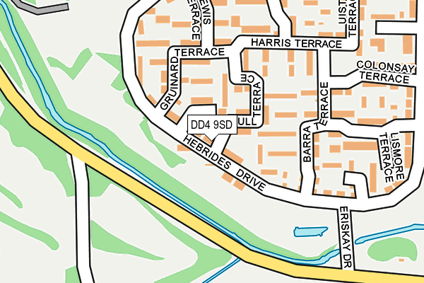 DD4 9SD map - OS OpenMap – Local (Ordnance Survey)
