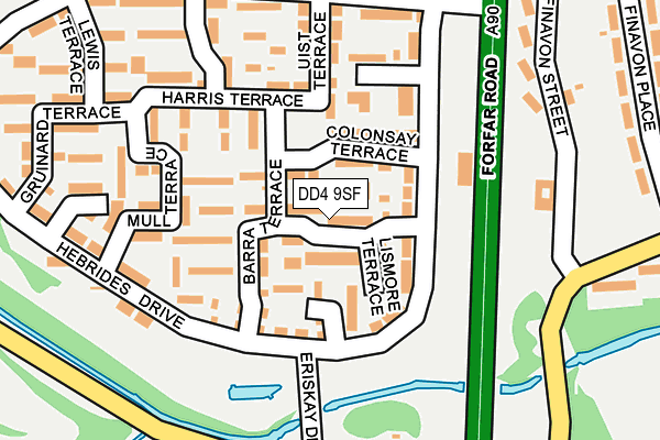 DD4 9SF map - OS OpenMap – Local (Ordnance Survey)