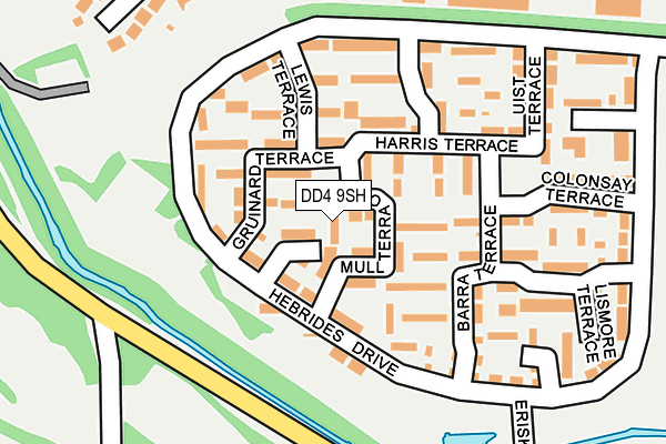 DD4 9SH map - OS OpenMap – Local (Ordnance Survey)