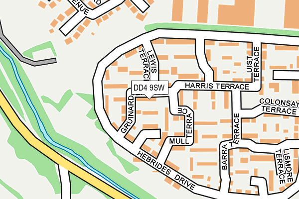 DD4 9SW map - OS OpenMap – Local (Ordnance Survey)