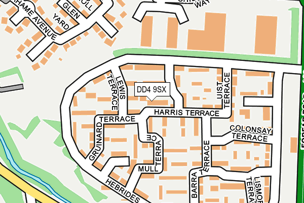 DD4 9SX map - OS OpenMap – Local (Ordnance Survey)
