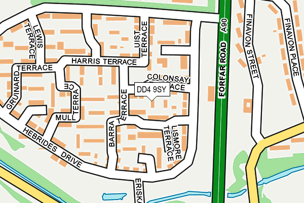 DD4 9SY map - OS OpenMap – Local (Ordnance Survey)