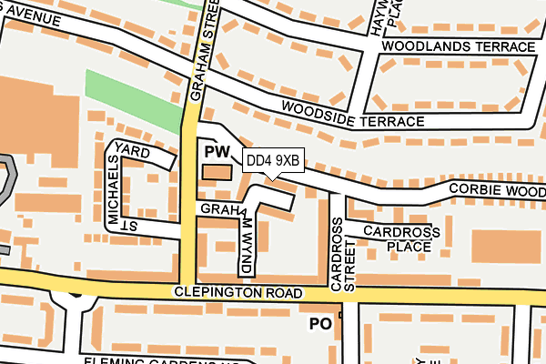 DD4 9XB map - OS OpenMap – Local (Ordnance Survey)