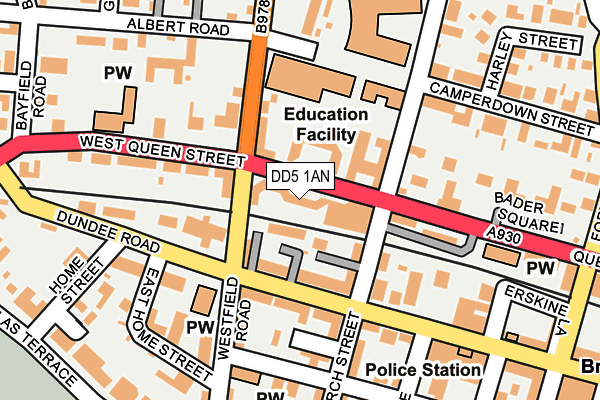 DD5 1AN map - OS OpenMap – Local (Ordnance Survey)