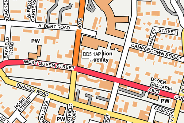 DD5 1AP map - OS OpenMap – Local (Ordnance Survey)