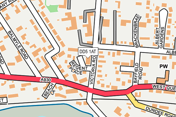 DD5 1AT map - OS OpenMap – Local (Ordnance Survey)