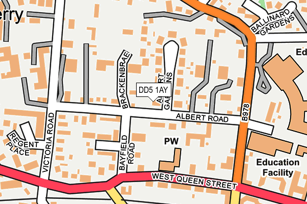 DD5 1AY map - OS OpenMap – Local (Ordnance Survey)