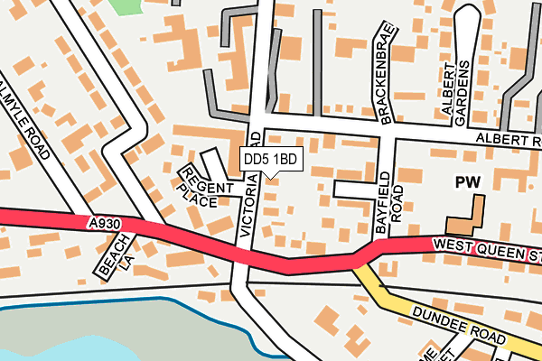 DD5 1BD map - OS OpenMap – Local (Ordnance Survey)