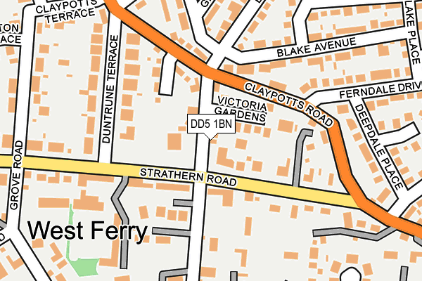 DD5 1BN map - OS OpenMap – Local (Ordnance Survey)