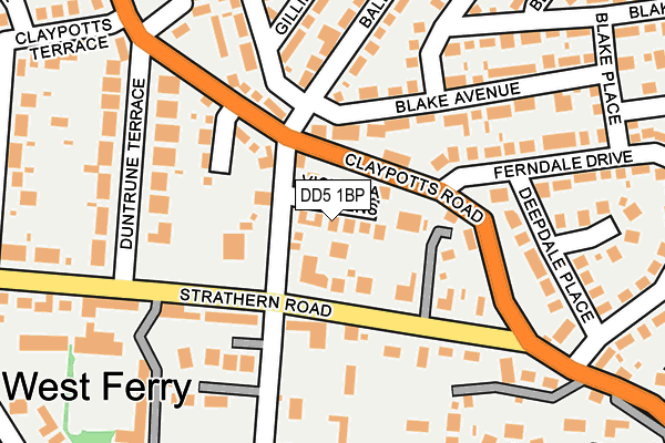 DD5 1BP map - OS OpenMap – Local (Ordnance Survey)