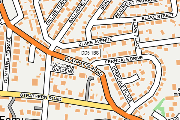 DD5 1BS map - OS OpenMap – Local (Ordnance Survey)