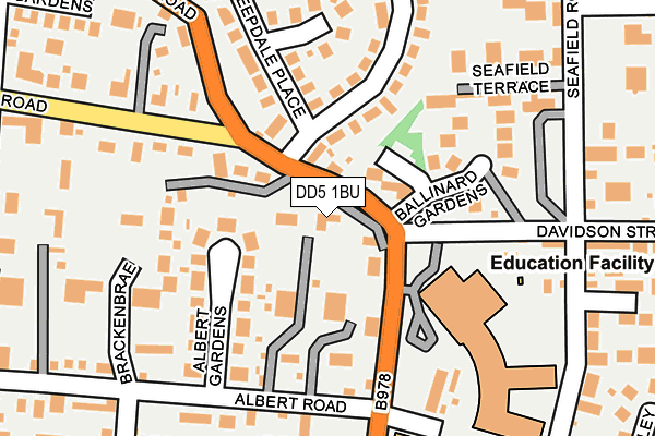 DD5 1BU map - OS OpenMap – Local (Ordnance Survey)