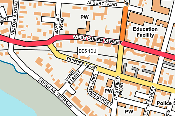DD5 1DU map - OS OpenMap – Local (Ordnance Survey)